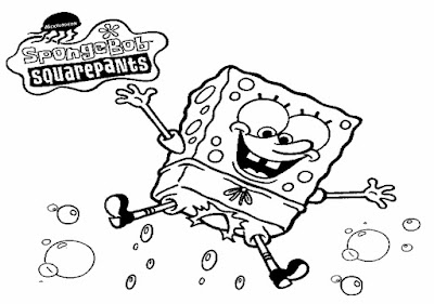 Gambar Mewarnai Spongebob Untuk Anak