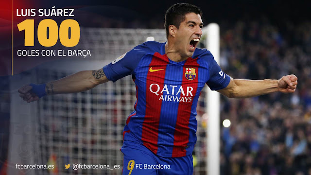 Luis Suárez, FCBarcelona, Barcelona, goleador, uruguayo, Copa del Rey, 100 goles, Tridente