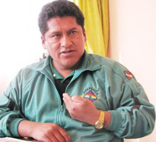 President of Departmental Association of coca leaves Producers ADEPCOCA La Paz, ERNESTO CORDERO