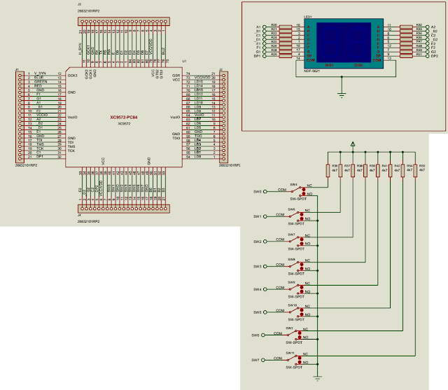 XC95108 8-Bit Binary to Hexadecimal Converter VHDL