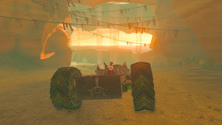 sitting in a the Yiga car in front of the hideout