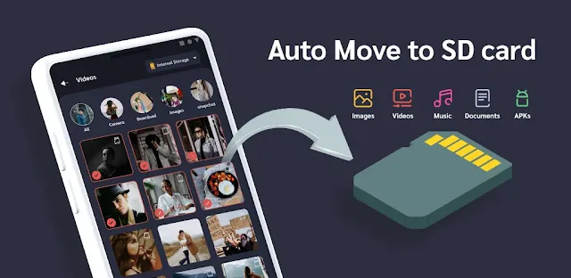 تنزيل Auto Move To SD Card Premium 2.0.2 - برنامج نقل الملفات التلقائي إلى بطاقة  SD