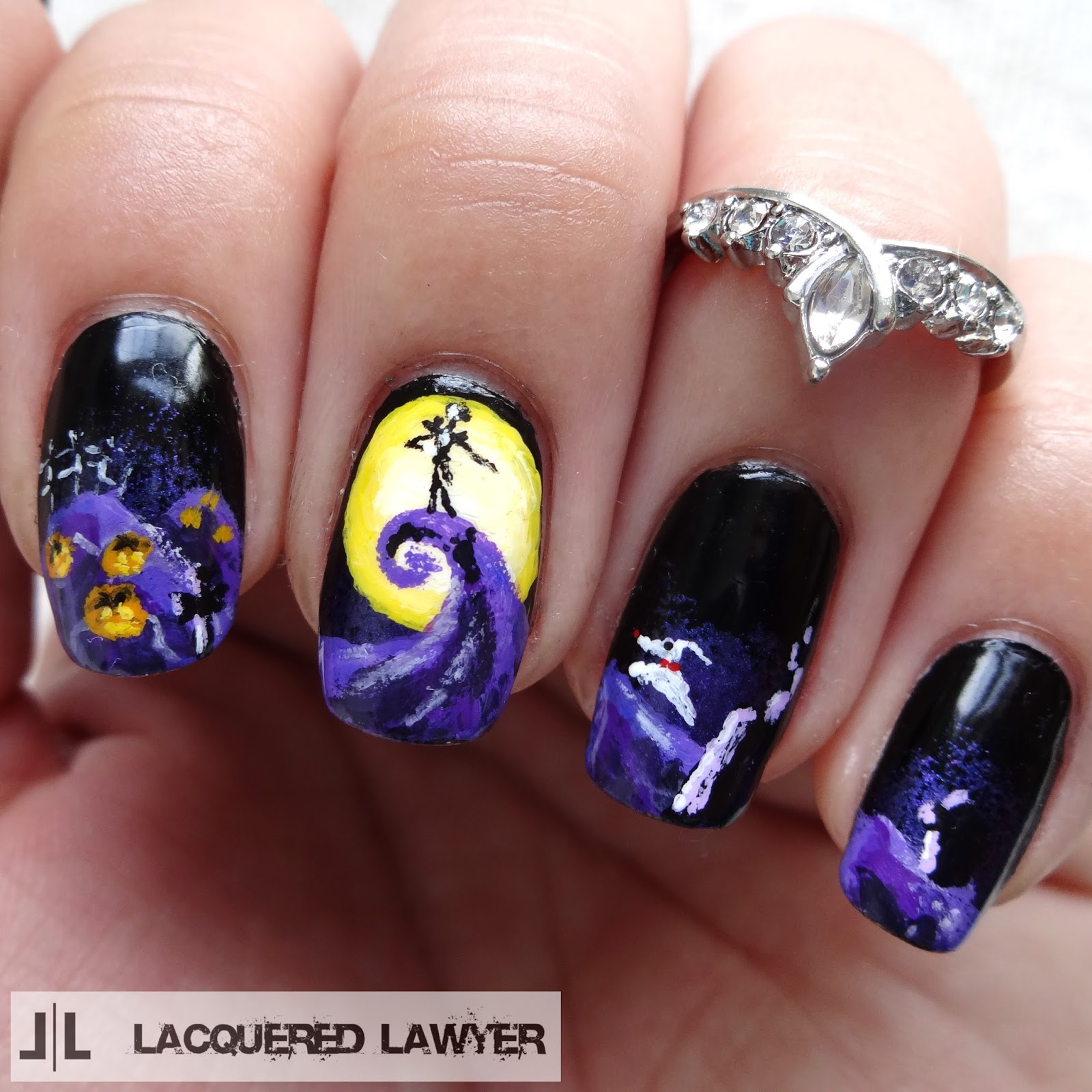 The Nightmare Before Christmas Nail Art