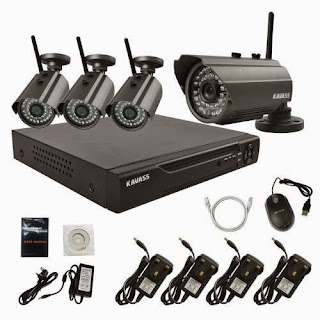 KAVASS® CLG-4W100004 Security NVR HD Wireless IP Network Surveillance Cameras