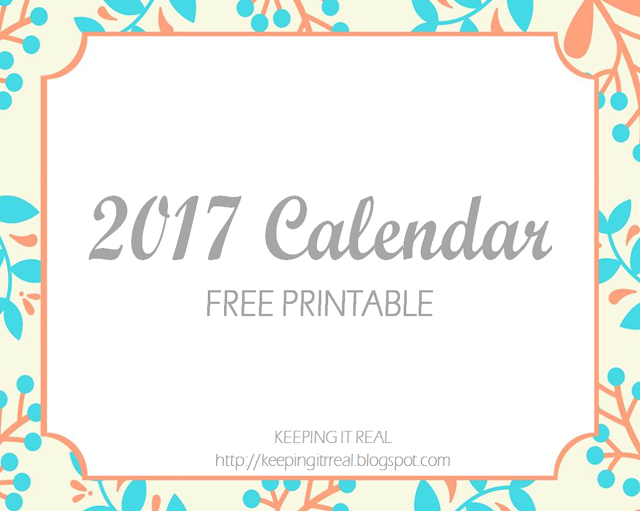 2017 calendar - free printable