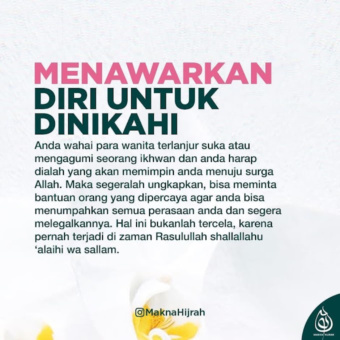 Menawarkan Diri Untuk Dinikahi