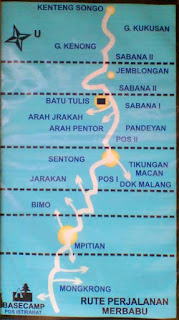 Peta Pendakian Gunung Merbabu via New Selo