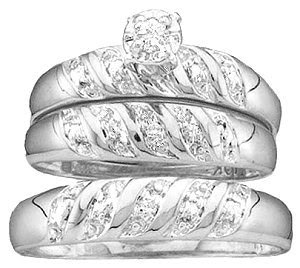 white gold wedding ring sets