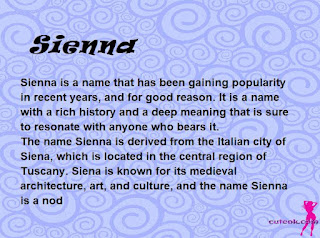 meaning of the name "Sienna"