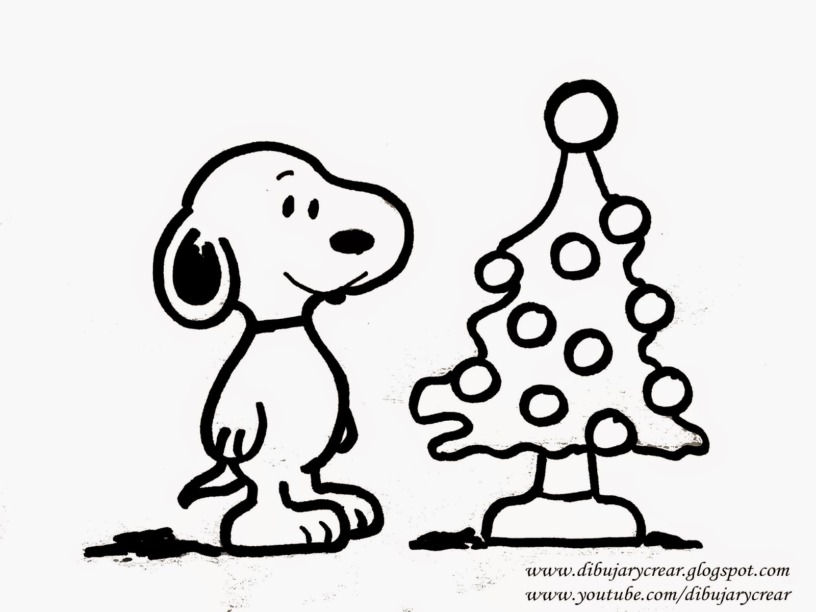 Dibujar y Crear: Especial Navidad: Como Dibujar a Snoopy y 
