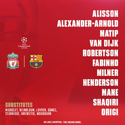 UEFA Champions League semi 2019 vs FC Barcelona Anfield