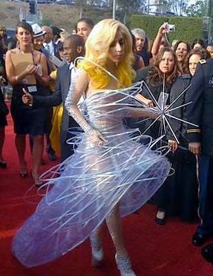 Picture of Lady Gaga walking to the Staples Center for the 2010 Grammy 