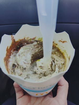 McFlurry green tea chocolate, review McFlurry green tea chocolate, Rasa McFlurry green tea chocolate, McFlurry MCD, food review, Harga McFlurry green tea chocolate