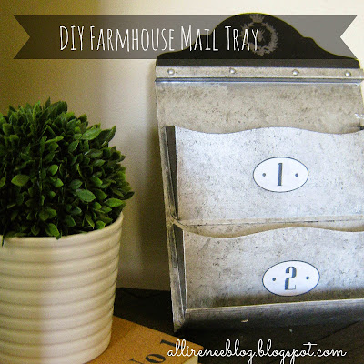  diy farmhouse mail tray makeover