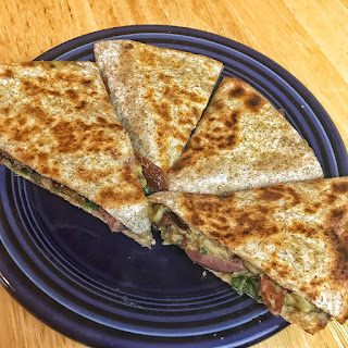 vegan quesadilla, recipe, hummus quesadilla, vegan recipes, quesadilla recipe, quesadilla, dairy free quesadilla, recipe thursday, jaime messina