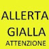 AVVISO ALLA POPOLAZIONE CONTINUA LIVELLO DI ALLERTA GIALLA