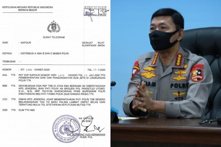 Jenderal Pol Idham Azis, Copot Brigjen Prasetijo Dengan 'Surat Sakti' Djoko Tjandra