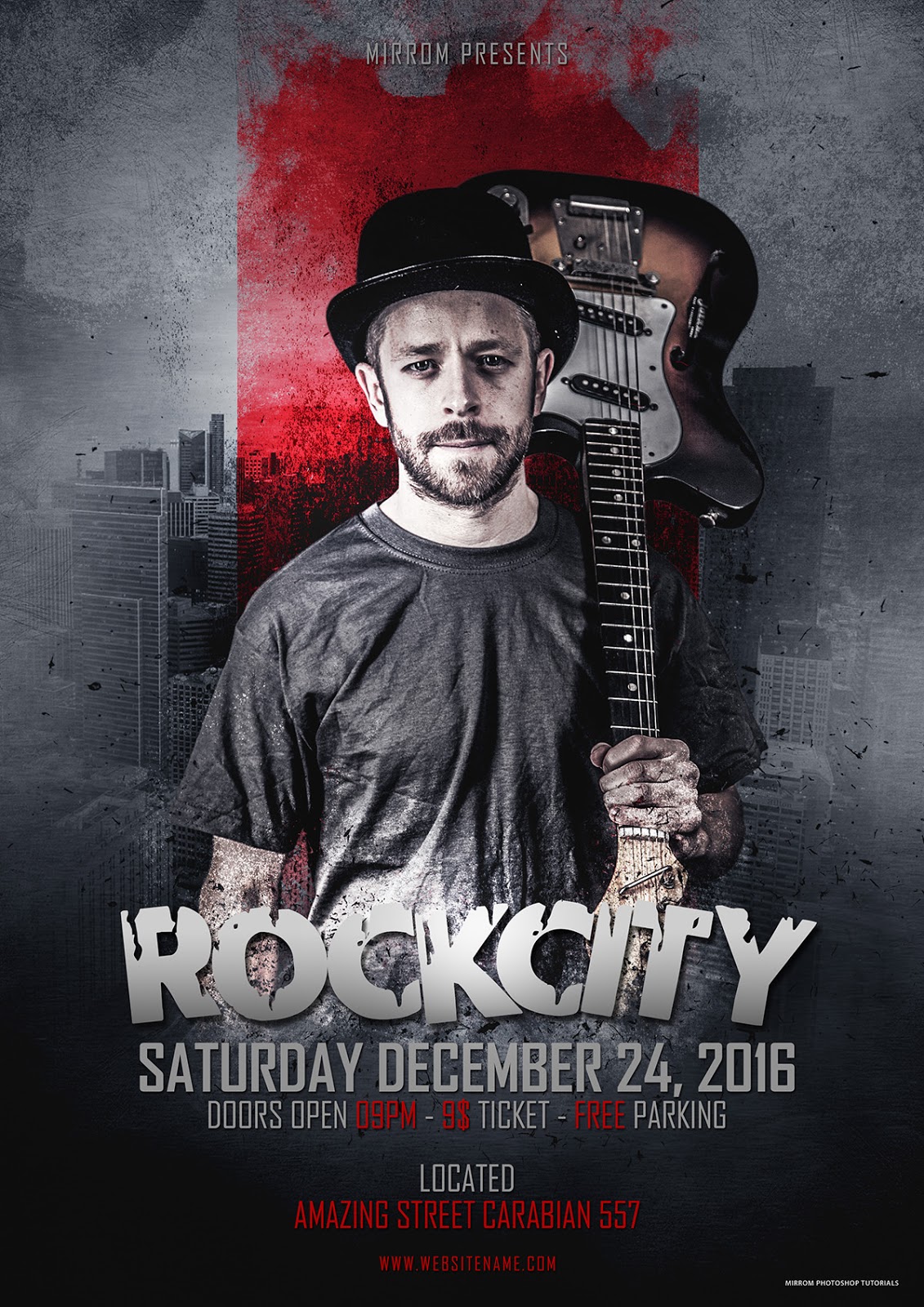 Making a Rock City Poster Design In Photoshop