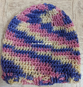 Sweet Nothings Crochet free crochet pattern blog, free pattern for a scarf and cap, photo of the scarf and cap,