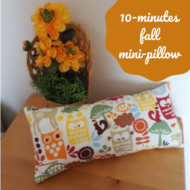10-minutes fall mini-pillow DIY