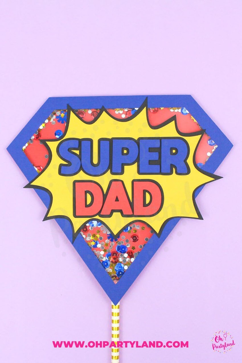 Father's Day Cake Topper with Cricut - Free SVG file