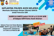 Pemohon SIM dapat Bimbel Gratis dari Satlantas Polres Aceh Selatan