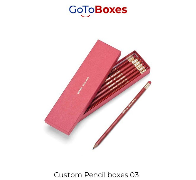 We provide customized Pencil Boxes in enchanting styles and designs which are modifiable. The trendy, eco-friendly Custom Pencil Boxes are free to ship worldwide.