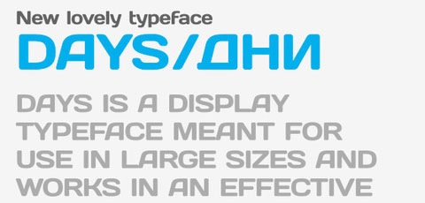 Days typeface
