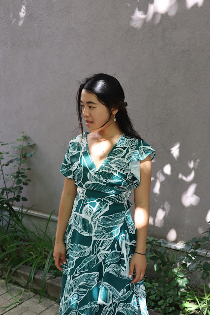 Leaf wrapped dress