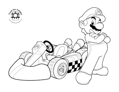 Super Mario Coloring Pages on Jimbo S Coloring Pages  Mario Kart Wii Coloring Pages