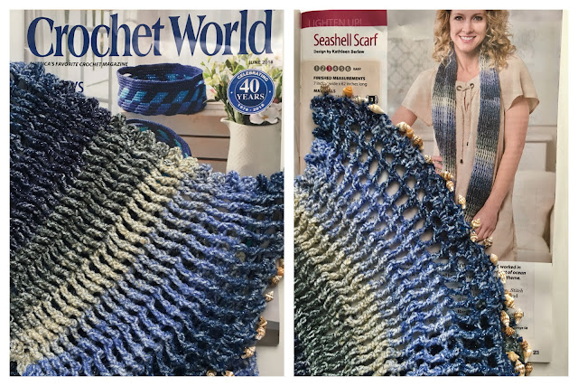 Seashell Scarf in Crochet World magazine