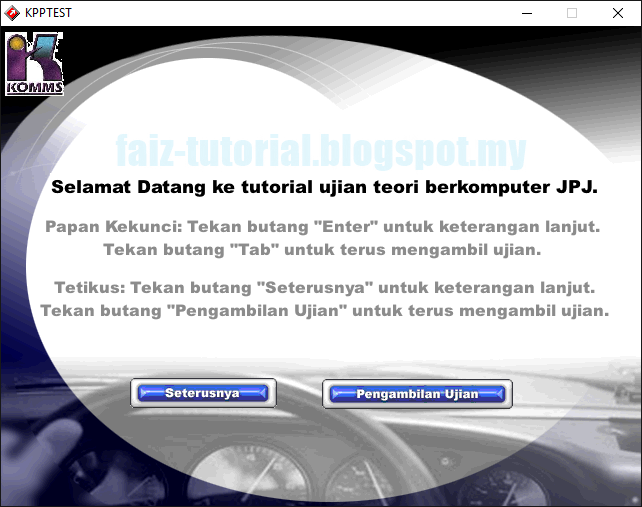 Aplikasi Ujian Teori Berkomputer JPJ (KPP TEST)  FAIZ 