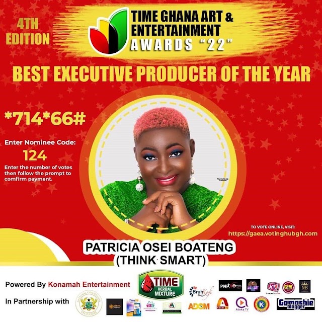 Patricia Osei Boateng Got 4 Nominations From -(Time Ghana Art & Awards 22).