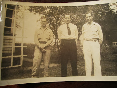 Climbing My Family Tree: Don (left - had cast on leg) and his brothers: Paul (middle) and Clarence (right - my grandfather)