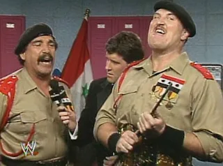 WWF / WWE - Wrestlemania 7:  Sgt. Slaughter and General Adnan talk about the upcoming WWF title defense against Hulk Hogan