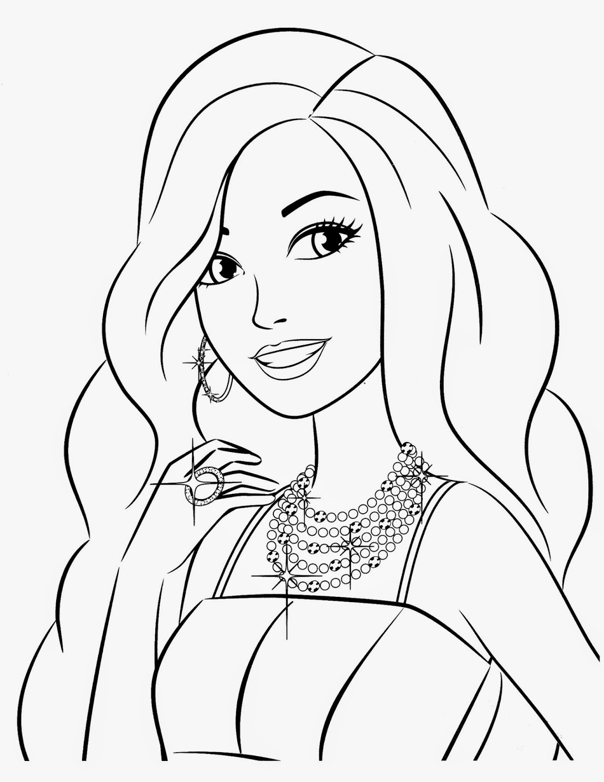 Download Coloring Pages: Barbie Free Printable Coloring Pages