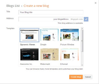 Create Blogger Blog