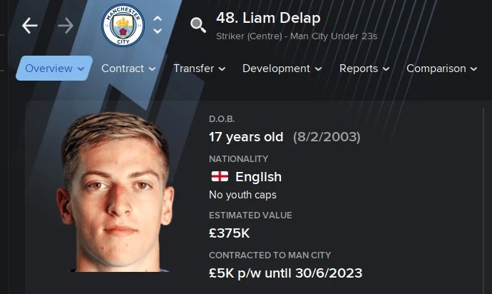 Liam Delap FM21 Wonderkids