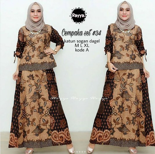 57 Model Gamis Batik Modern 2019 Model Baju Muslim 