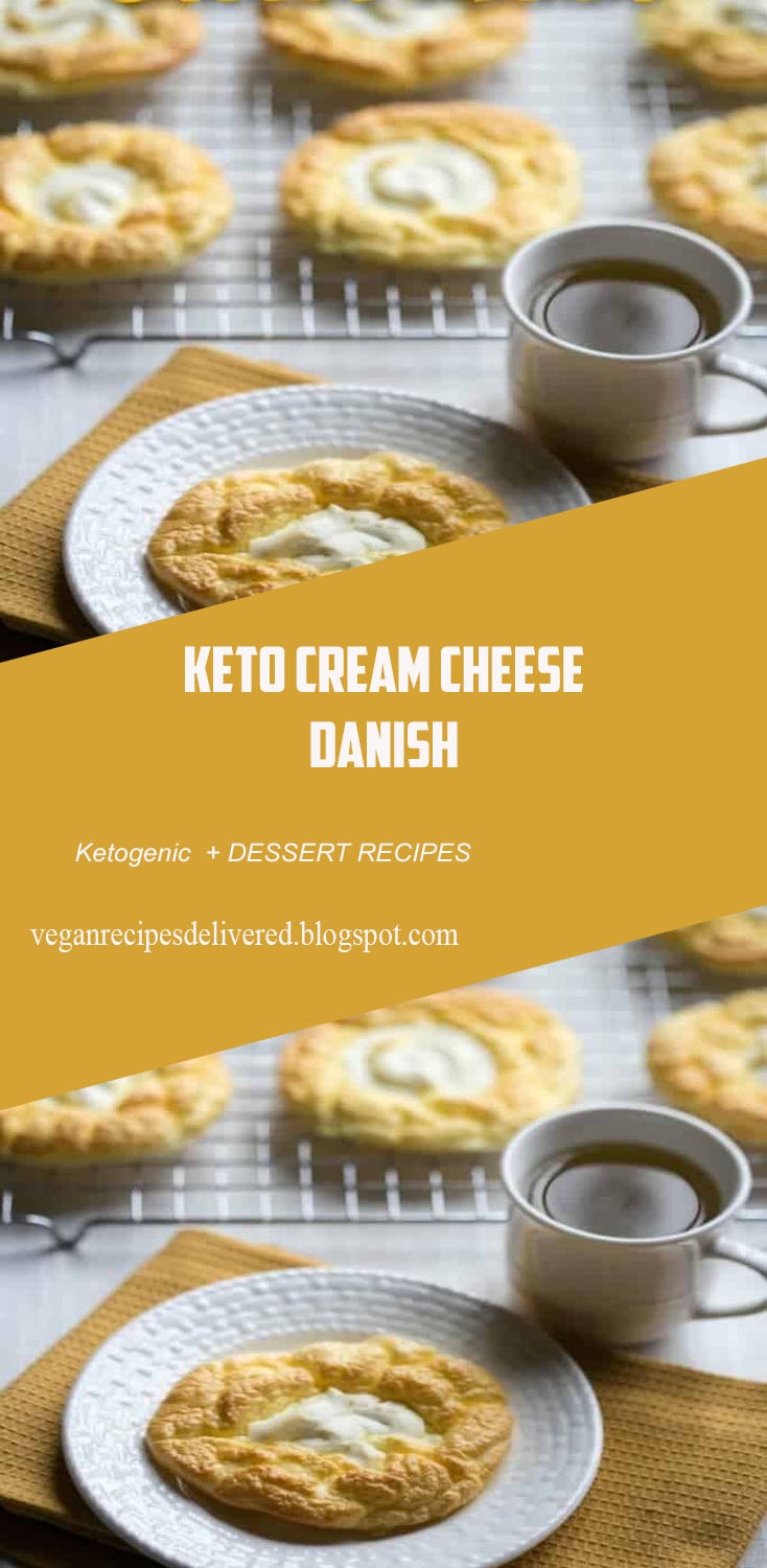 A cloud bread danish makes a tasty Keto diet breakfast // keto breakfast ideas // low carb cheese danish // keto sweets // #ketosnacks #lowcarbbreakfast #ketobreakfast