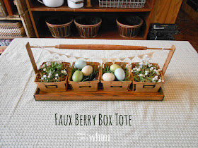 Vintage Inspired DIY Berry Basket Tote with Repurpsoed Ruler Handles | Denise on a Whim