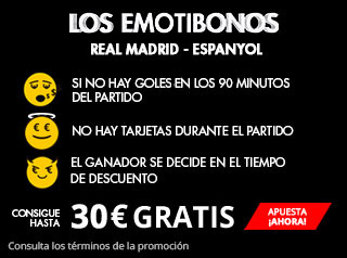 suertia los emotibonos traen dinero Real Madrid vs Espanyol 1 octubre