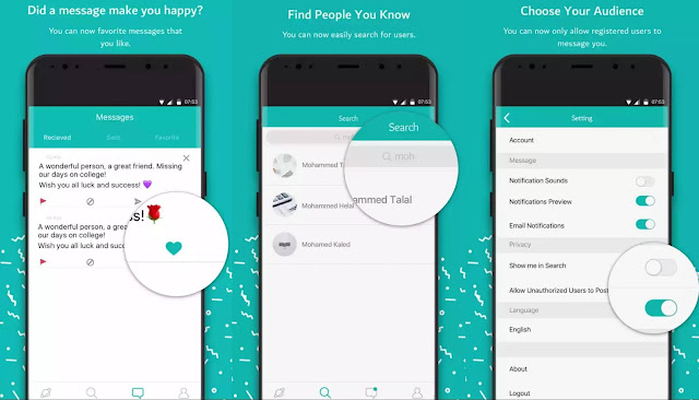 how sarahah application works