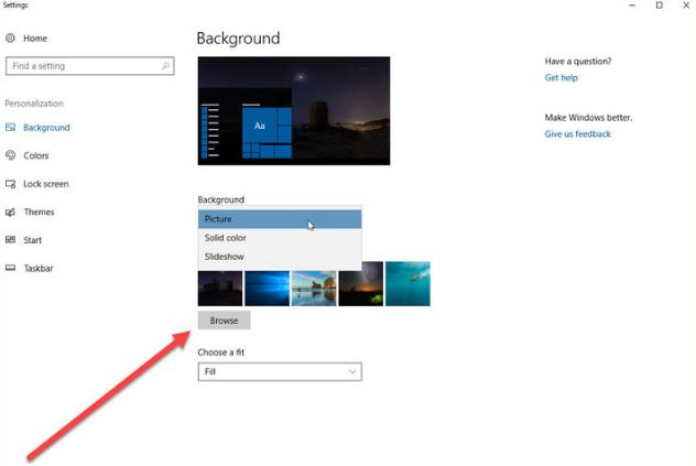 cara mengganti background di windows 10