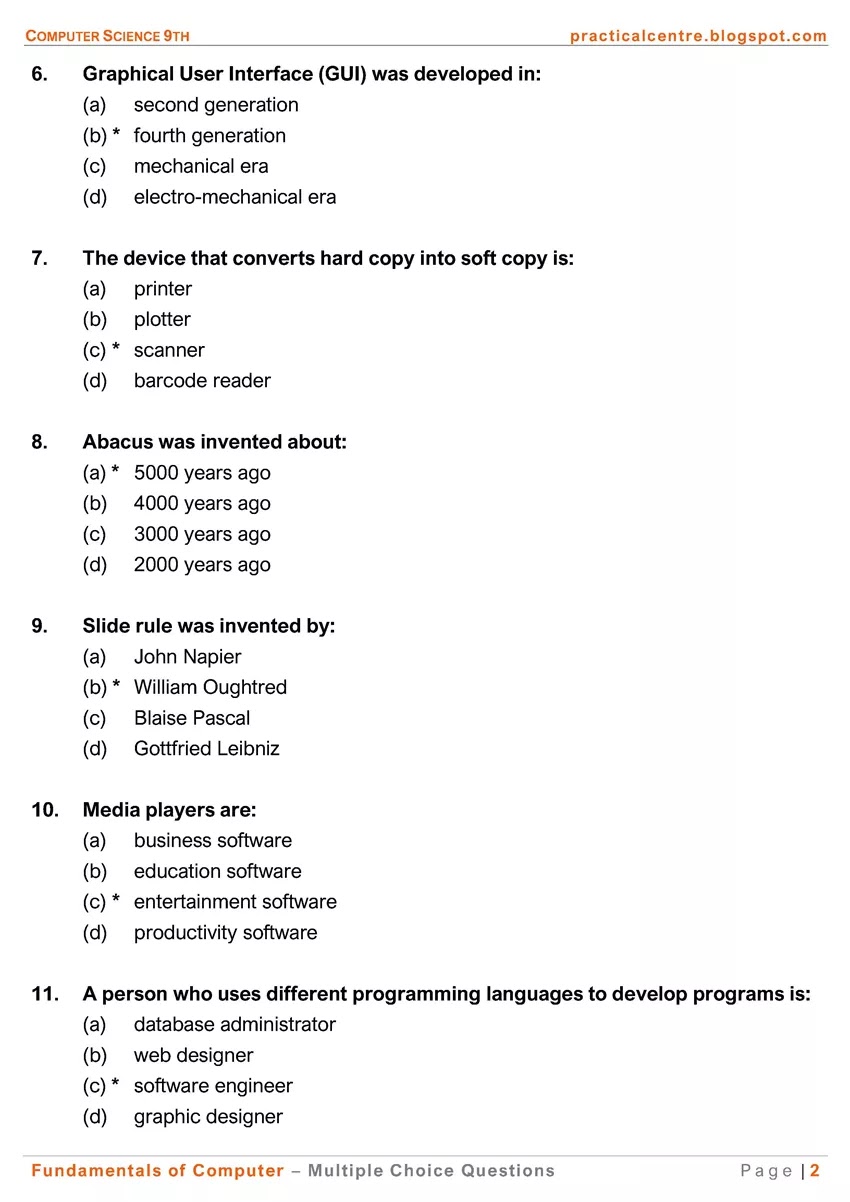 fundamentals-of-computer-mcqs-computer-science-9th-notes