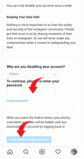 How Instagram account delete