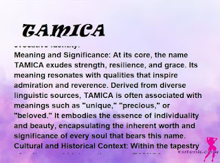 ▷ meaning of the name TAMICA