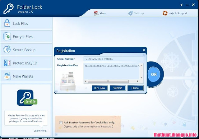Download Folder Lock 7.5.1 - Khóa tập tin thư mục bằng mật khẩu