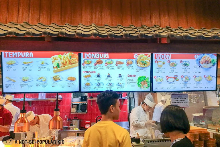 Prices in Tsurumaru Udon x Tempura - March 2019