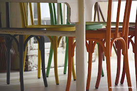 www.annecharriere.com, anne charriere vintage, peindre chaises bistrot,